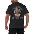 Spicy Book Club Dark Romance Reader Spicy Bookish Skeleton Men's Back Print T-Shirt