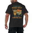 Spicy Books And Iced Coffee Book Lover Smut Reader Men's Back Print T-Shirt