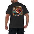 Squirrel Reading a Book Lover Bookworm Men's Back Print T-Shirt