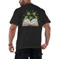 St Patricks Day Book Lover Librarian Reading Saint Pattys Men's Back Print T-Shirt St Patricks Day Book Lover Librarian Reading Saint Pattys Men's Back Print T-Shirt