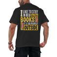 I Like To Stay In Bed And Read Books It's Too Peopley Outsid Men's Back Print T-Shirt