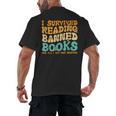 I Survived Reading Banned Books Read Librarian Men Women Men's Back Print T-Shirt