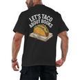 Taco Books Mexican Reading Teacher Book Lovers Bookish Men's Back Print T-Shirt