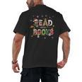 Teacher Read More Books Christmas Reading Bookworm Librarian Men's Back Print T-Shirt Teacher Read More Books Christmas Reading Bookworm Librarian Men's Back Print T-Shirt