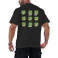 Teacher Reading Shamrock St Patrick’s Day Book Lover Kids Men's Back Print T-Shirt