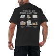 Things I Do In My Spare Time Read Books Buy Books Men's Back Print T-Shirt Things I Do In My Spare Time Read Books Buy Books Men's Back Print T-Shirt