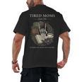 Tired Moms Book Club Dark Floral Coffee Skeleton Men's Back Print T-Shirt