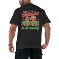 Tis The Season Book Reading Gingerbread Teacher Librarian Men's Back Print T-Shirt