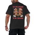 Tis The Season Reading Christmas Shirt Book Lovers Teacher Men's Back Print T-Shirt Tis The Season Reading Christmas Shirt Book Lovers Teacher Men's Back Print T-Shirt