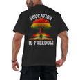 History Education Is Freedom Books Black History Men's Back Print T-Shirt History Education Is Freedom Books Black History Men's Back Print T-Shirt