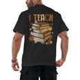 History Month I Teach Melanin Book Black Teacher Men's Back Print T-Shirt History Month I Teach Melanin Book Black Teacher Men's Back Print T-Shirt