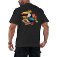 Toucan Reading Book Men's Back Print T-Shirt