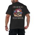 You Had Me At Trigger Warning Smut Books Dark Romance Skull Men's Back Print T-Shirt