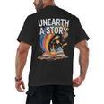 Unearth A Story Rainbow Treasure Book Men's Back Print T-Shirt