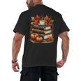 Vintage Autumn Books Coffee Pumpkin Fall Reading Men's Back Print T-Shirt Vintage Autumn Books Coffee Pumpkin Fall Reading Men's Back Print T-Shirt