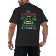 Vintage Librarian Book Reader Library Book Reading Men's Back Print T-Shirt