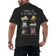 Vintage Retro Things I Do In My Spare Time Books Men's Back Print T-Shirt
