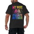 My Wife Is My Favorite Author Book Writer Writing Husband Men's Back Print T-Shirt My Wife Is My Favorite Author Book Writer Writing Husband Men's Back Print T-Shirt