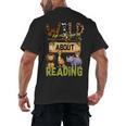 Wild About Reading Reading Books And Bookworm Library Day Men's Back Print T-Shirt Wild About Reading Reading Books And Bookworm Library Day Men's Back Print T-Shirt