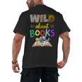 Wild About Reading Books Reader Bookworm Animals Book Lover Men's Back Print T-Shirt