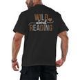 Wild About Reading Books Reader Lover Librarian Bookworm Men's Back Print T-Shirt