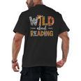 Wild About Reading Books Reader Teachers Kids Librarian Men's Back Print T-Shirt Wild About Reading Books Reader Teachers Kids Librarian Men's Back Print T-Shirt