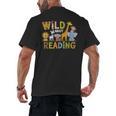 Wild About Reading Kid Love Wild Animal Books Back To School Men's Back Print T-Shirt Wild About Reading Kid Love Wild Animal Books Back To School Men's Back Print T-Shirt