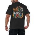 Wild About Reading Zoo Animals Books Reader Lover Men's Back Print T-Shirt Wild About Reading Zoo Animals Books Reader Lover Men's Back Print T-Shirt