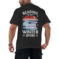 Winter Reading Book Bookworm Winter Men's Back Print T-Shirt