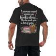 Woman Cannot Survive On Books Alone She Also Needs Yarn Men's Back Print T-Shirt