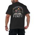 Women's 1986 Chapter Forty 40th Birthday Wildflower Book 40 Year Old Men's Back Print T-Shirt Women's 1986 Chapter Forty 40th Birthday Wildflower Book 40 Year Old Men's Back Print T-Shirt