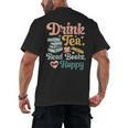 Women's Drink Tea Read Books Nerd Book Reader Book Reading Lover Men's Back Print T-Shirt Women's Drink Tea Read Books Nerd Book Reader Book Reading Lover Men's Back Print T-Shirt