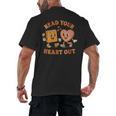 Women's Read Your Heart Out Teacher Valentines Reading Book Love Men's Back Print T-Shirt