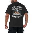 Women's Wild Dreams Reading Giraffe Book Reader Zoo Animals Kids Men's Back Print T-Shirt