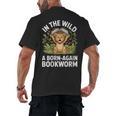 Women's Wild About Reading Book Reader Lion Zoo Animals Kids Men's Back Print T-Shirt Women's Wild About Reading Book Reader Lion Zoo Animals Kids Men's Back Print T-Shirt
