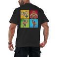 Wrestling Comic Book Wrestler Mexican Lucha Libre Mask Men's Back Print T-Shirt