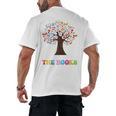 100 Days In The Books Reading Teacher 100th Day Of School Premium Tri-Blend Men's Back Print T-Shirt