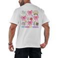 100 Days Of School Coquette Bow School Bus Pencil Books Men's Back Print T-Shirt 100 Days Of School Coquette Bow School Bus Pencil Books Men's Back Print T-Shirt