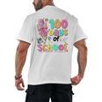 100th Day Of School Teacher Books 100 Days Of School Women Men's Back Print T-Shirt 100th Day Of School Teacher Books 100 Days Of School Women Men's Back Print T-Shirt