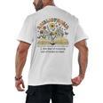 Abibliophobia Wildflower Reading Bookworm Book Reader Men's Back Print T-Shirt