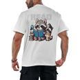 Animals Raccoon Reading Book Librarian Across America Kids Men's Back Print T-Shirt