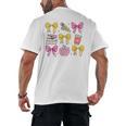 Apple Coquette Bow Books First Day Of School Back To School Men's Back Print T-Shirt