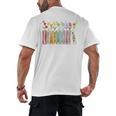 Applied Behavior Analysis Book Wildflower ABA RBT Therapist Premium Tri-Blend Men's Back Print T-Shirt