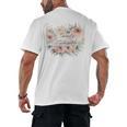 Barely Tolerable Book Floral Bookworm Lover Bookish Premium Men's Back Print T-Shirt