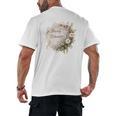 Barely Tolerable Book Lover Bookish Floral Bookworm Men's Back Print T-Shirt