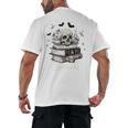 Boo Skeleton Skull Books Halloween Women School Teacher Kid Premium Men's Back Print T-Shirt