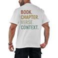 Book Chapter Verse Christian Bible Reformed Theology Men's Back Print T-Shirt Book Chapter Verse Christian Bible Reformed Theology Men's Back Print T-Shirt