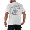 This Is My Book Character Costume I Pigeon Reading Tee Men's Back Print T-Shirt This Is My Book Character Costume I Pigeon Reading Tee Men's Back Print T-Shirt