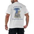 A Book A Day Keeps Reality Away Premium Tri-Blend Men's Back Print T-Shirt