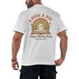 A Book A Day Keeps Reality Away Reading Men's Back Print T-Shirt A Book A Day Keeps Reality Away Reading Men's Back Print T-Shirt